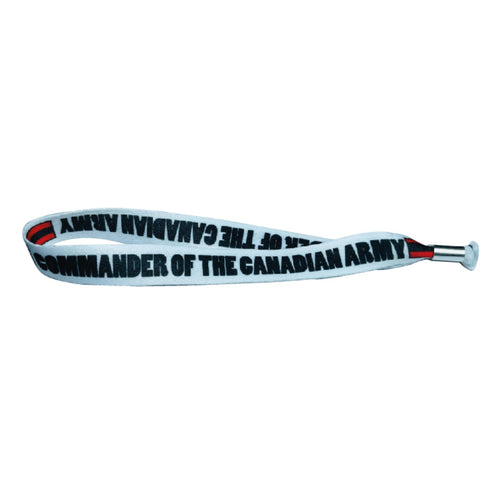 Woven Wristband – Flag Commander Of The Canadian Army – Canada – P1461