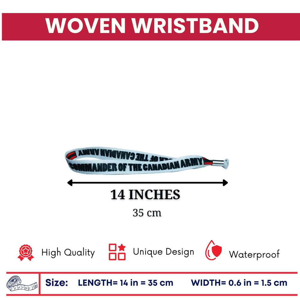 Woven Wristband – Flag Commander Of The Canadian Army – Canadá – P1461