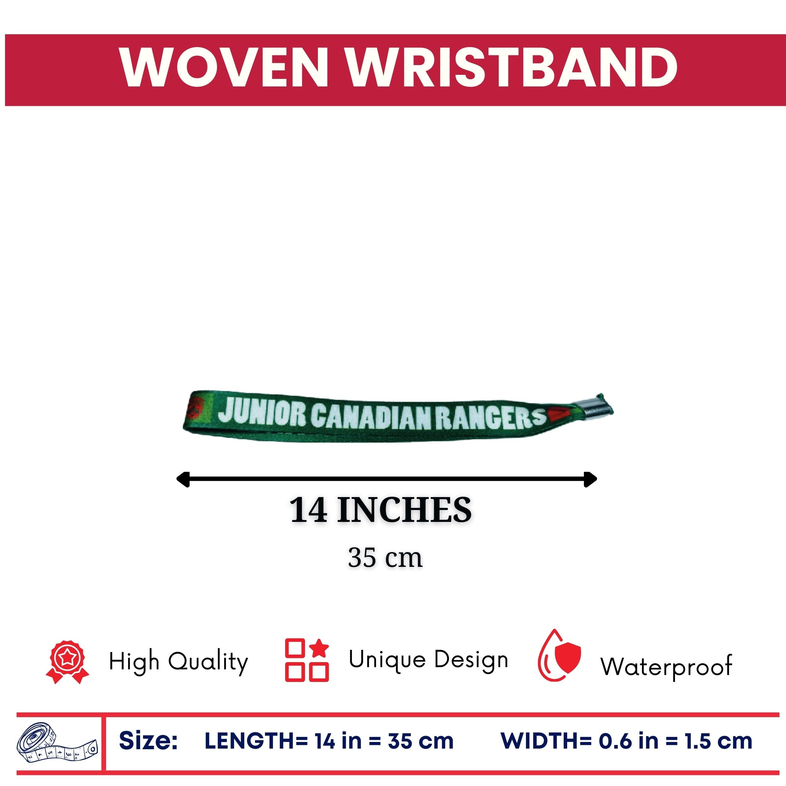 Woven Wristband – Flag Junior Canadian Rangers – Canadá – P1432