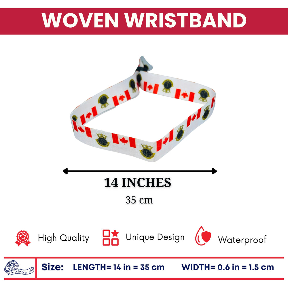 Woven Wristband - Flag Navy League Canada - P1541