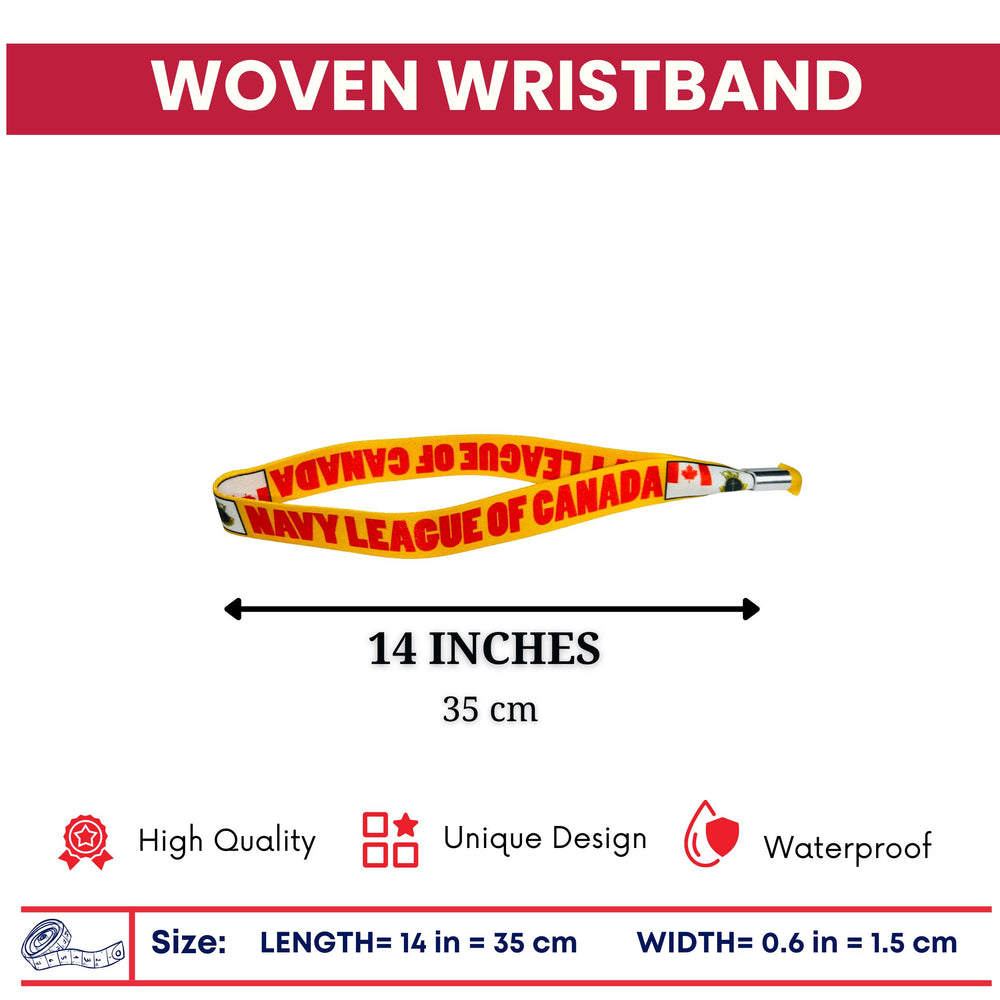 Woven Wristband - Flag Navy League of Canada - P1542