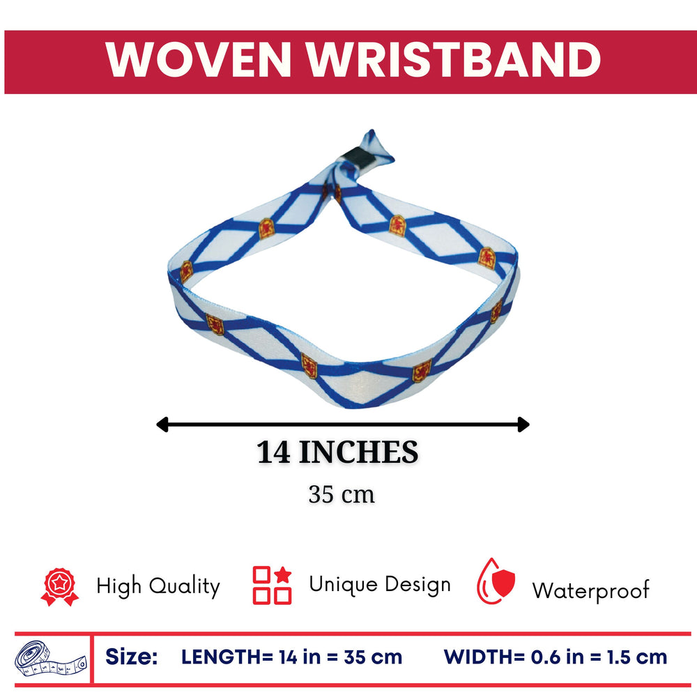 Woven Wristband – Flag Of Nova Scotia – Canadá – P2529