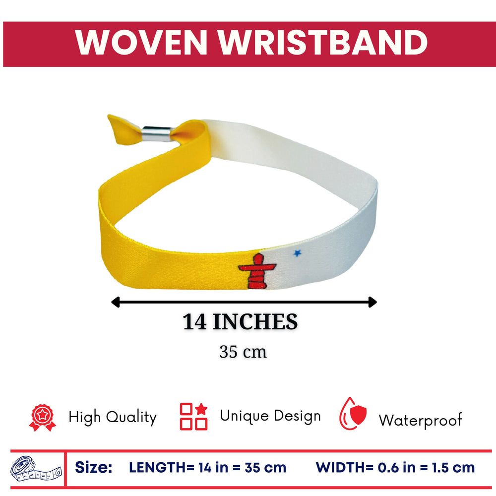 Woven Wristband - Flag of Nunavut - Canadá - P2528