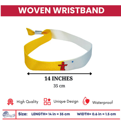 Woven Wristband - Flag of Nunavut - Canadá - P2528