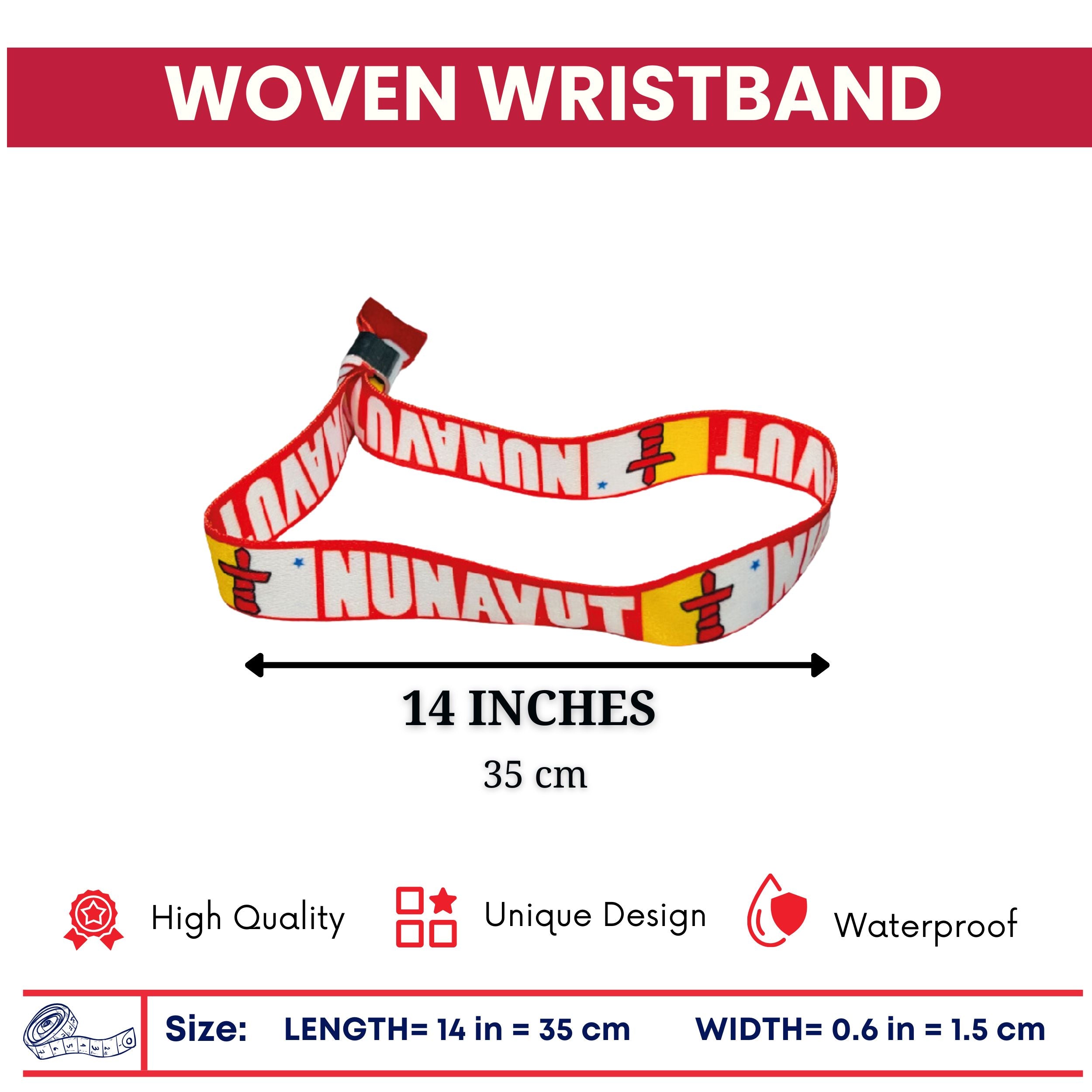 Woven Wristband – Flag Of Nunavut – Canadá – P2527