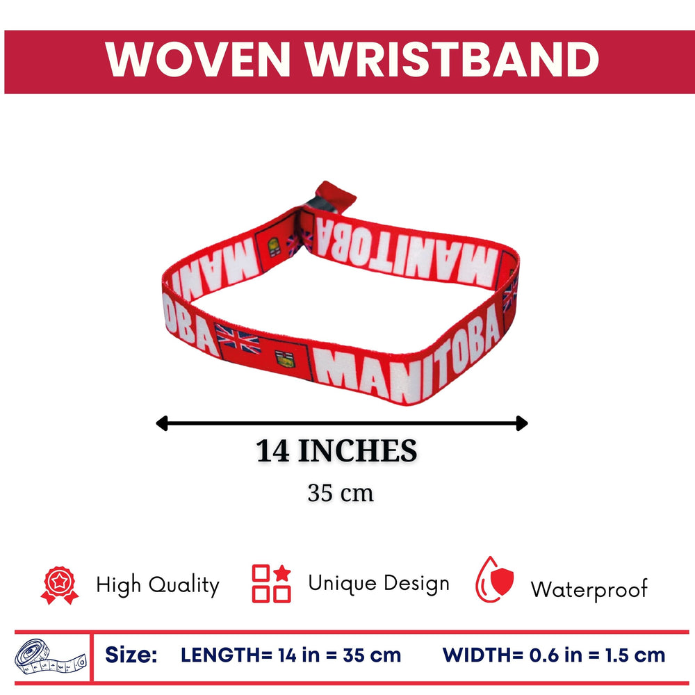 Woven Wristband – Flag Of Manitoba – Canadá – P2549