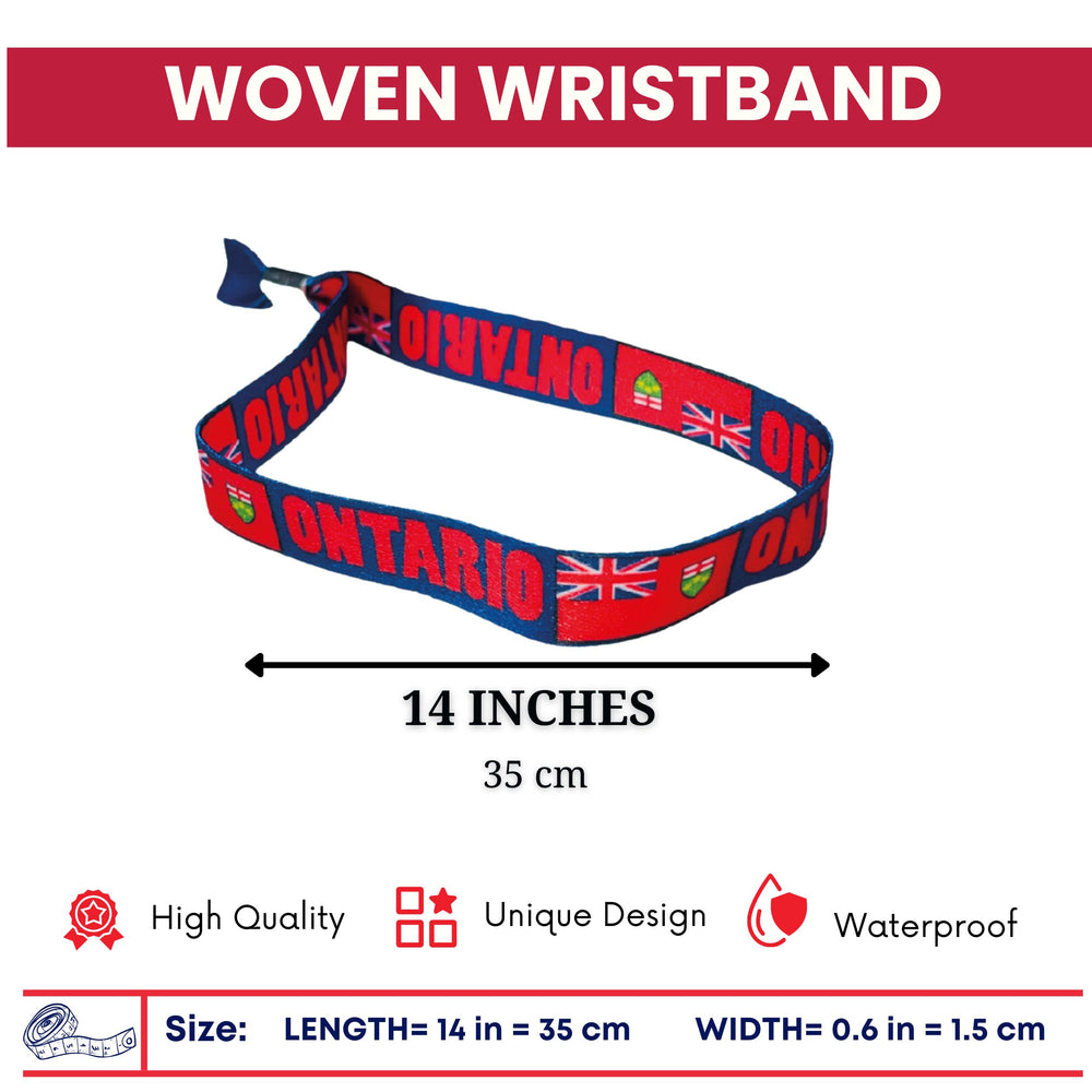Woven Wristband - Flag of Ontario - Canadá - P2525