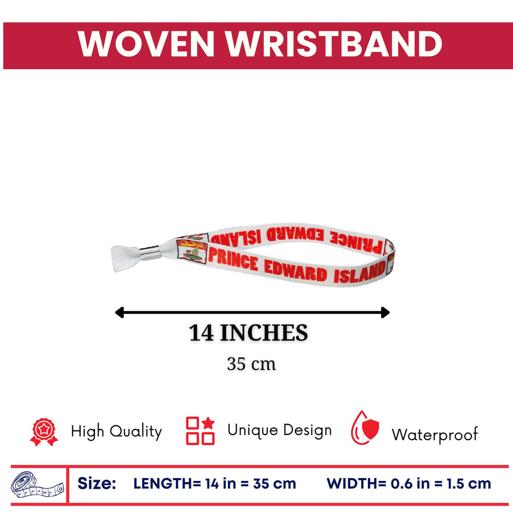 Woven Wristband – Flag Of Prince Edward Island – Canadá – P2523