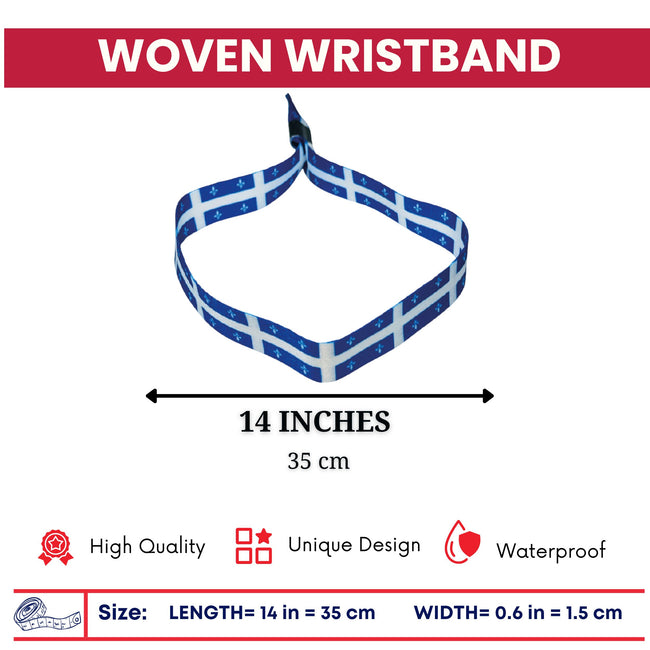 Woven Wristband – Flag Of Quebec – Canadá – P2520