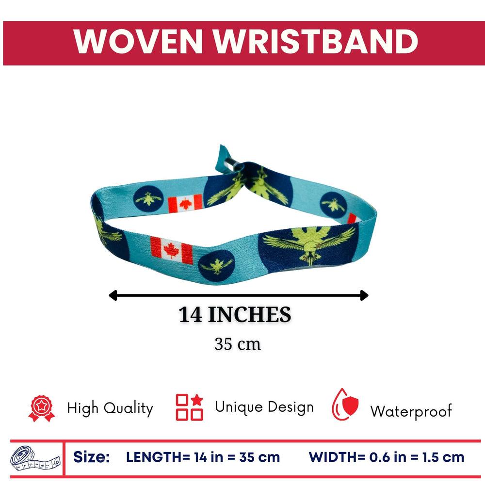 Woven Wristband - Flag Royal Canadian Air Cadets - Canadá - P1478
