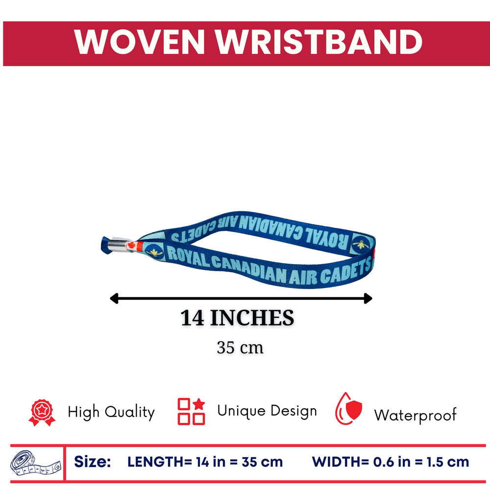 Woven Wristband - Flag Royal Canadian Air Cadets - Canadá - P1545
