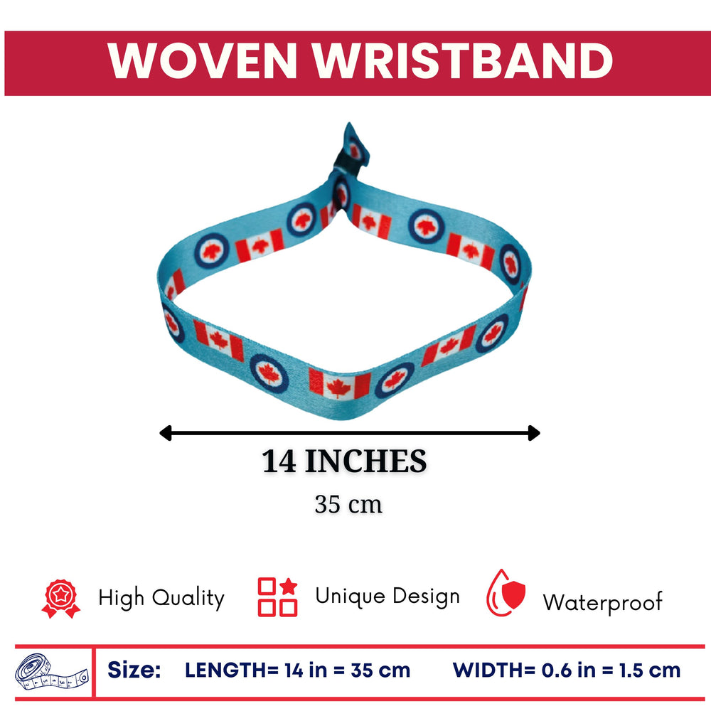 Woven Wristband – Flag Royal Canadian Air Force Ensign – Canadá – P1419