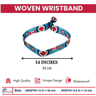 Woven Wristband – Flag Royal Canadian Air Force Ensign – Canadá – P1420