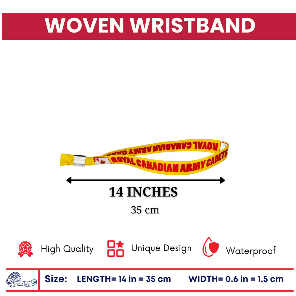 Woven Wristband - Flag Royal Canadian Army Cadets - Canadá - P1549