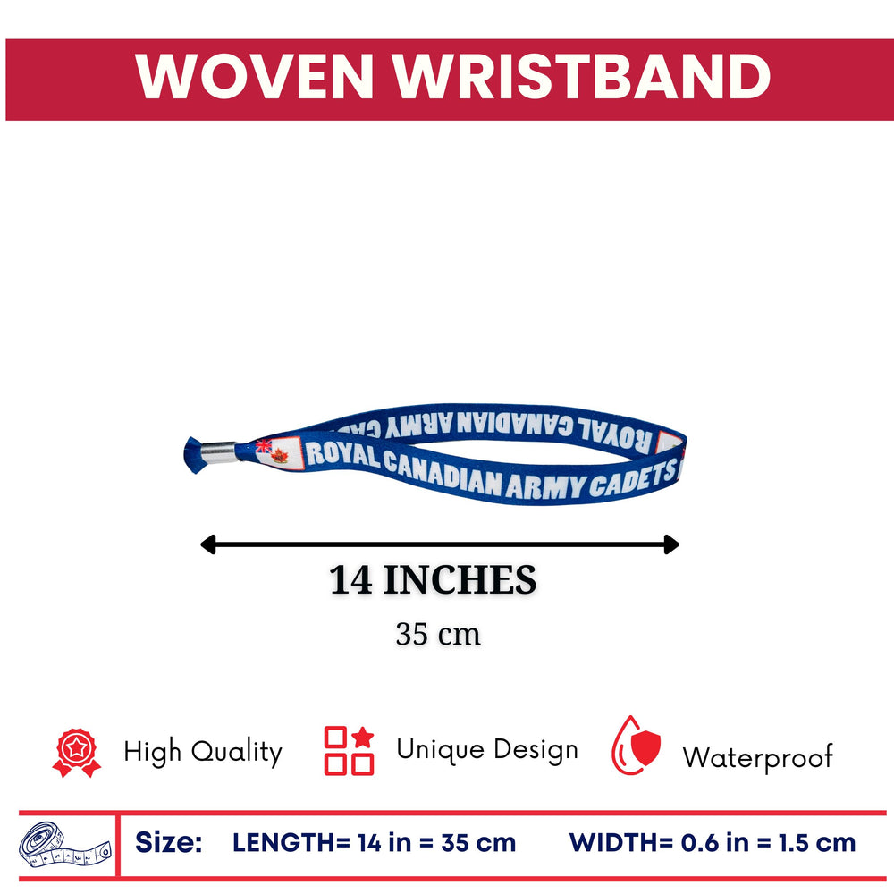 Woven Wristband - Flag Royal Canadian Army Cadets - Canadá - P1551
