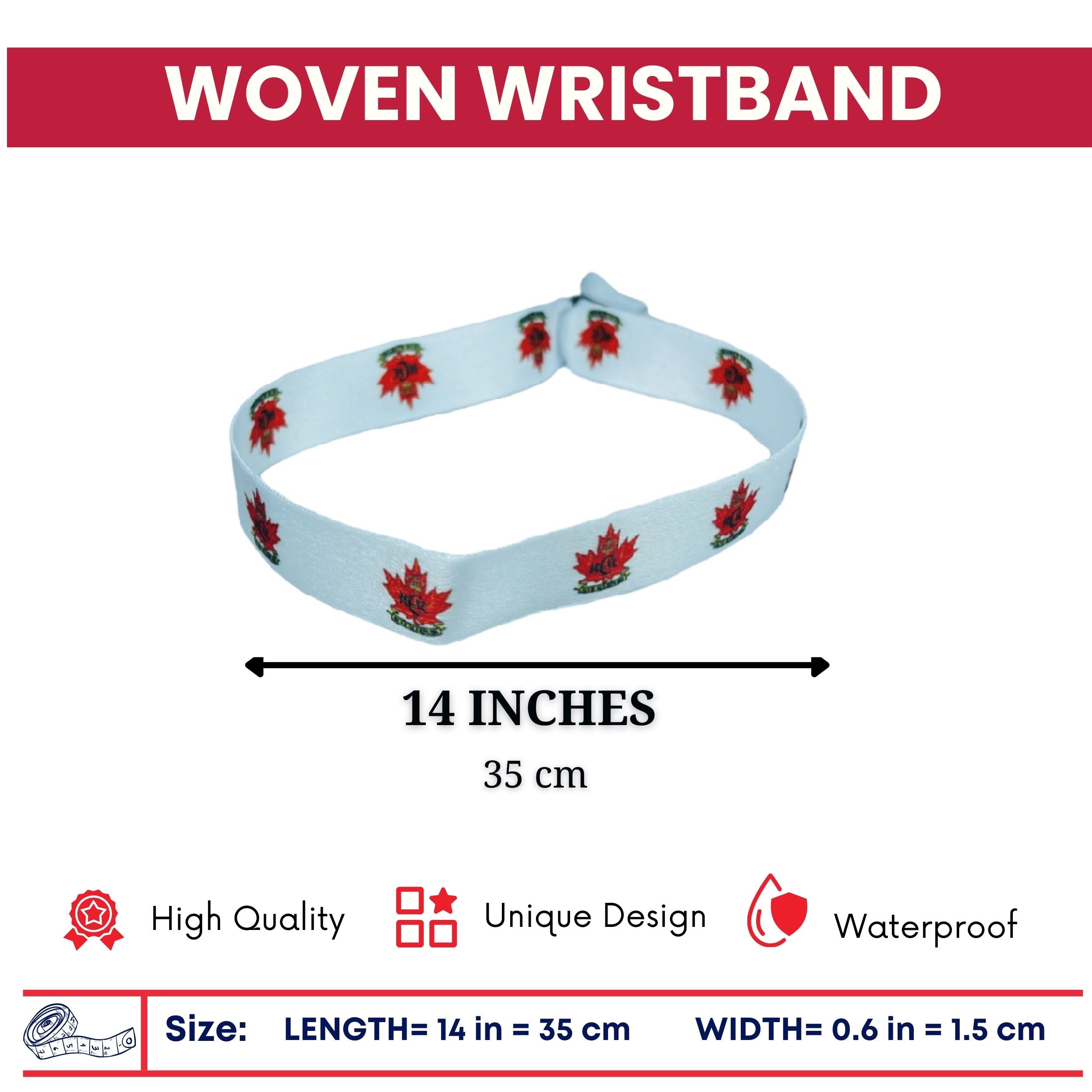 Woven Wristband – Flag Royal Canadian Army Cadets – Canadá – P1433