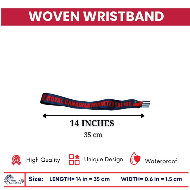 Woven Wristband – Flag Royal Canadian Mounted Police – Canadá – P1470
