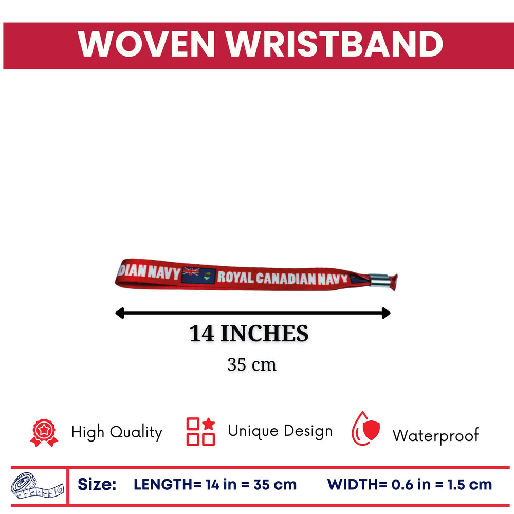 Woven Wristband – Flag Royal Canadian Navy – Canadá - P1436