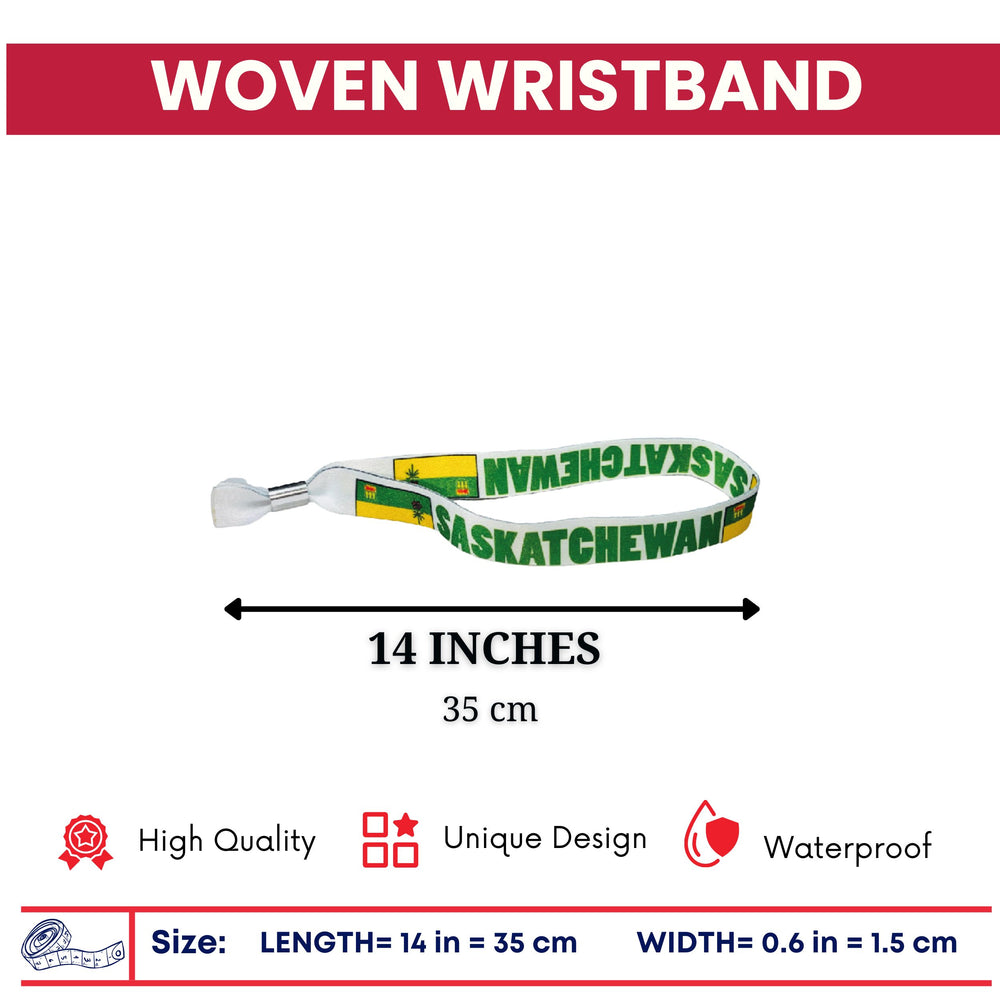 Woven Wristband – Flag Of Saskatchewan – Canadá – P2519