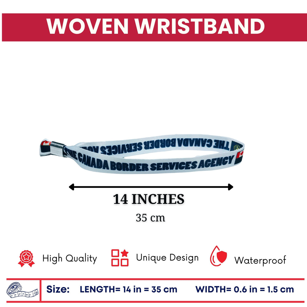 Woven Wristband - Flag The Canada Bordes Services Agency - Canadá - P1448