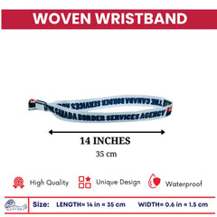 Woven Wristband - Flag The Canada Bordes Services Agency - Canadá - P1448