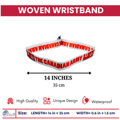 Woven Wristband - Flag The Canadian Army - Canadá - P1450