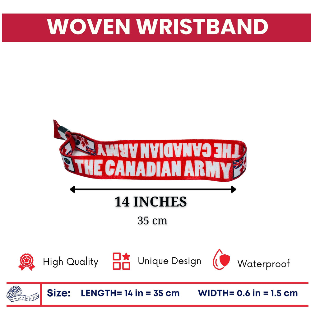 Woven Wristband - Flag The Canadian Army - Canadá - P1452