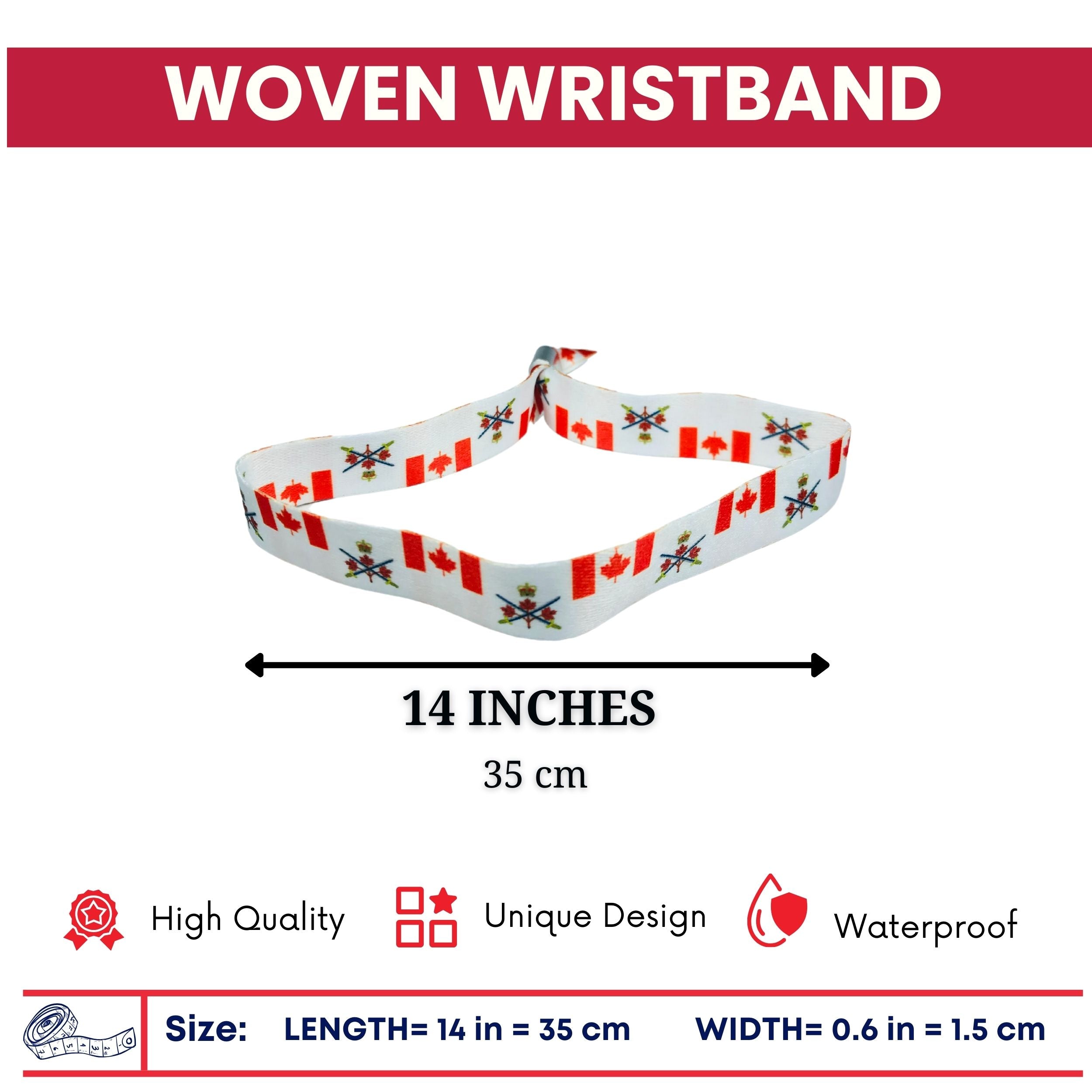 Woven Wristband - Flag The Canadian Army - Canadá - P1453