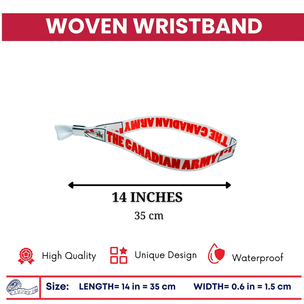 Woven Wristband - Flag The Canadian Army - Canadá - P1454