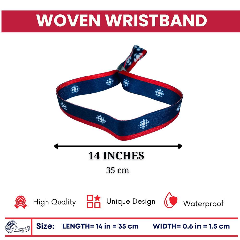Woven Wristband - Flag The Canadian Broadcasting Corporation - Canadá - P1455