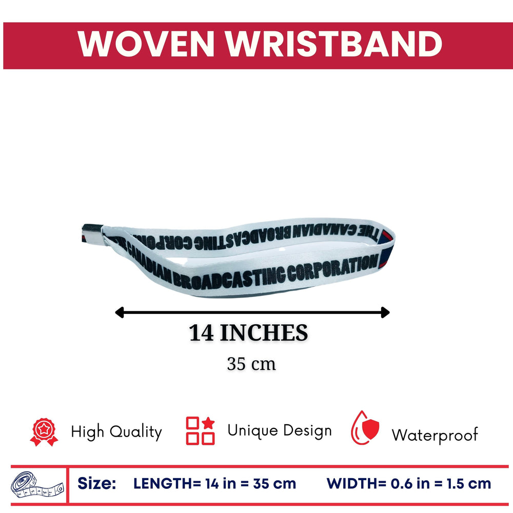 Woven Wristband - Flag The Canadian Broadcasting Corporation - Canadá - P1456