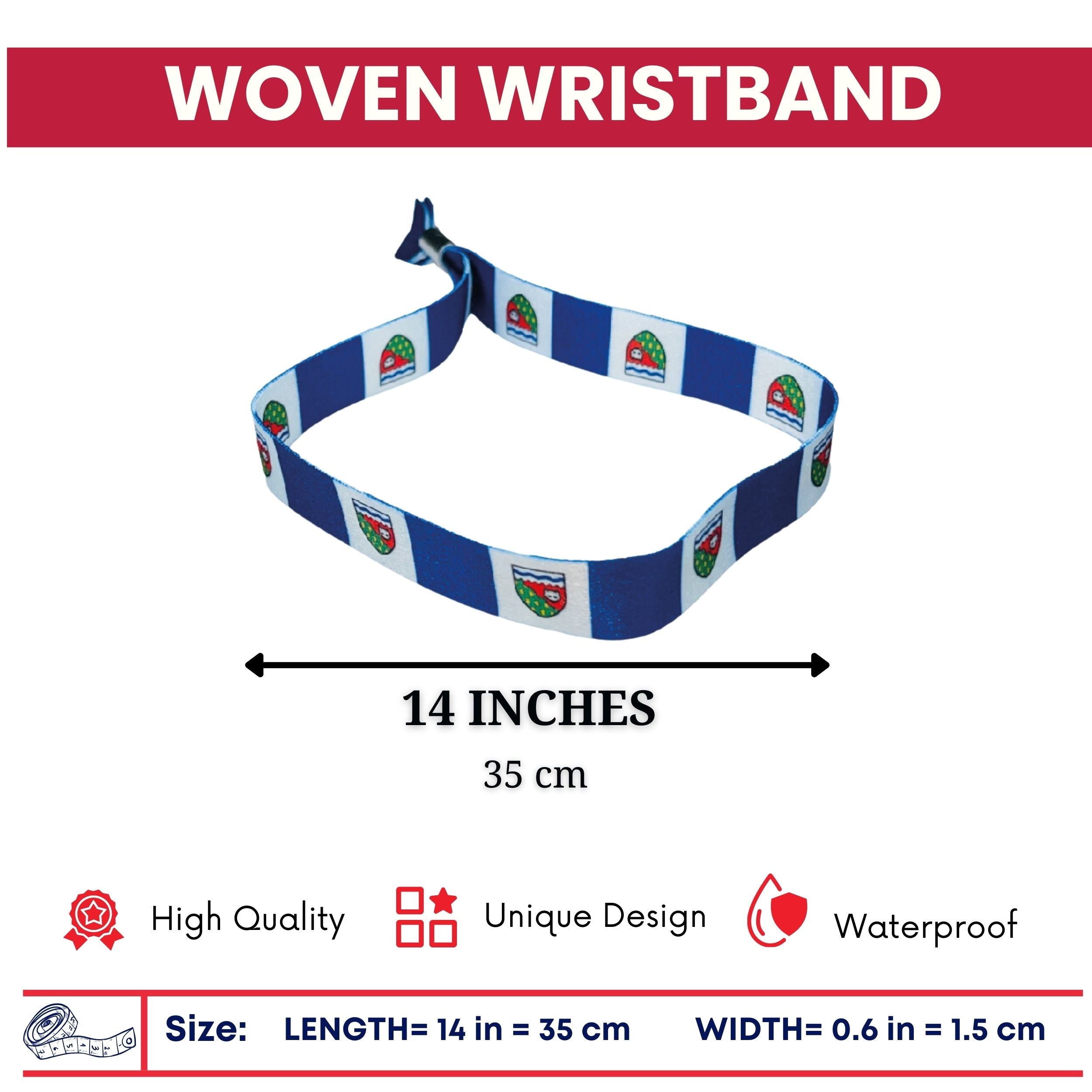 Woven Wristband – Flag The Northwest Territories – Canadá – P2514