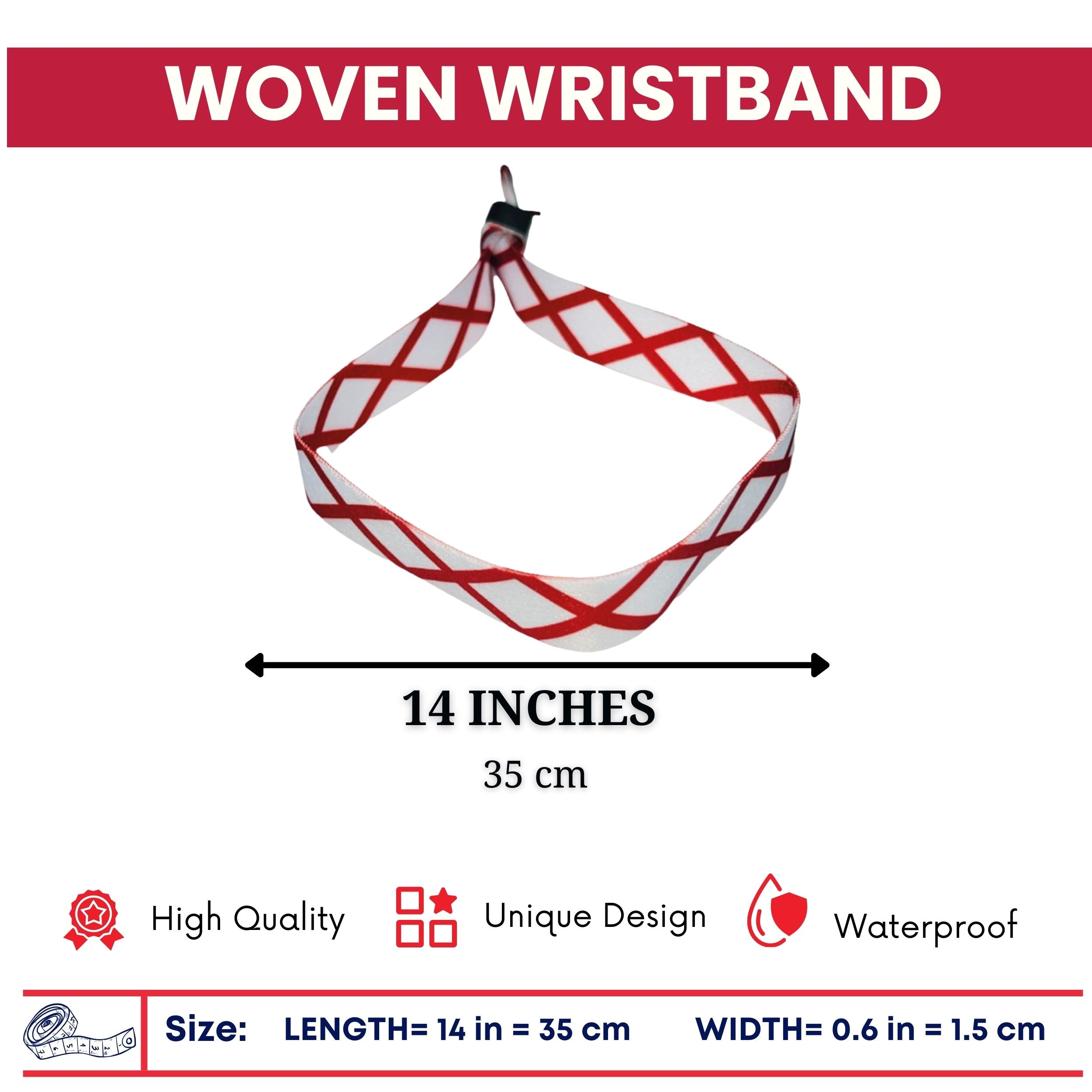 Woven Wristband - State Flag Alabama - USA - P1893