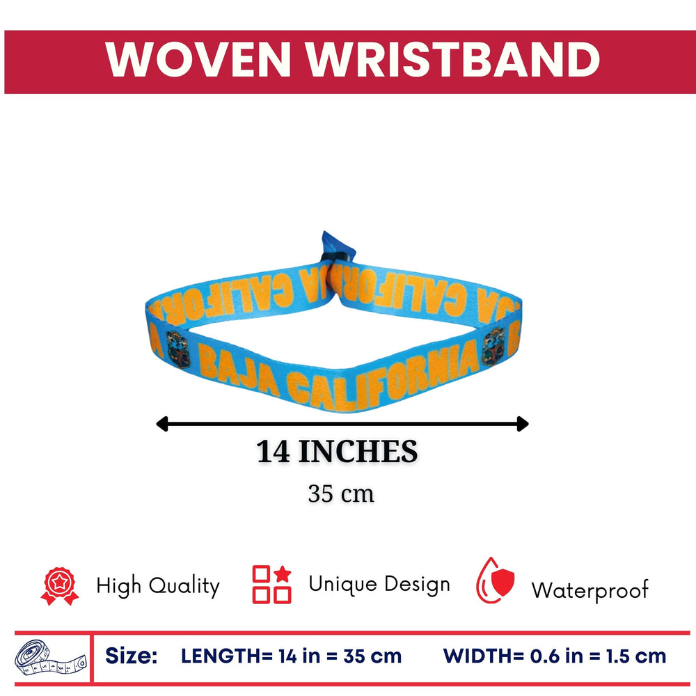 Woven Wristband - Shield of Baja California - Mexico - P2590