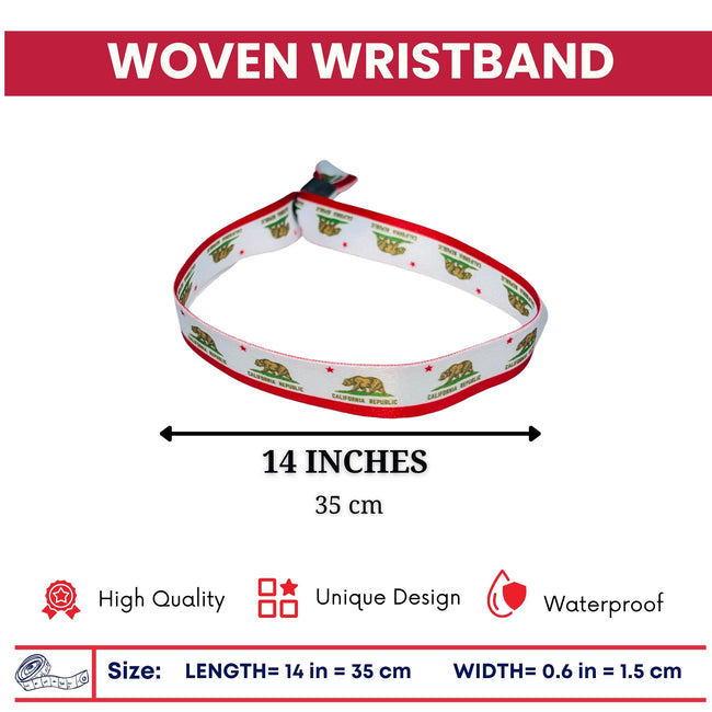 Woven Wristband – State Flag California – USA – P1905