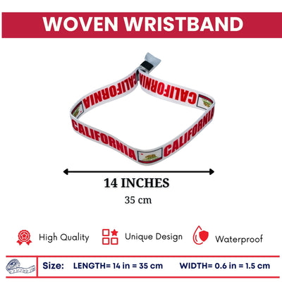 Woven Wristband – State Flag California – USA – P1906