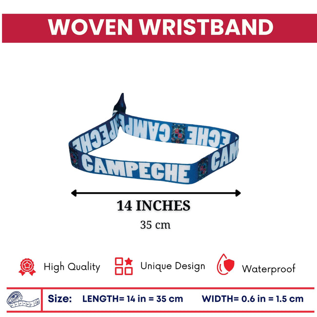 Woven Wristband – Shield of Campeche - Mexico - P2595