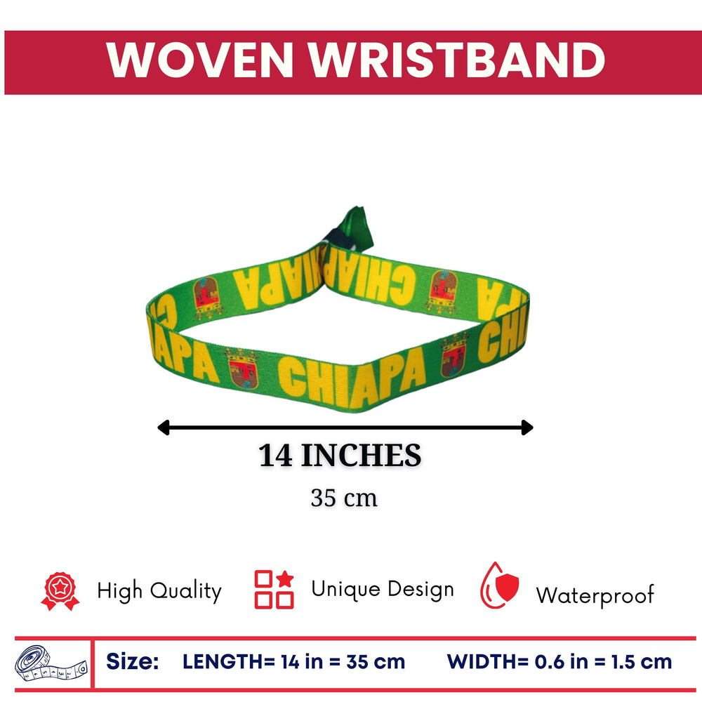 Woven Wristband – Shield of Chiapa - Mexico - P2598
