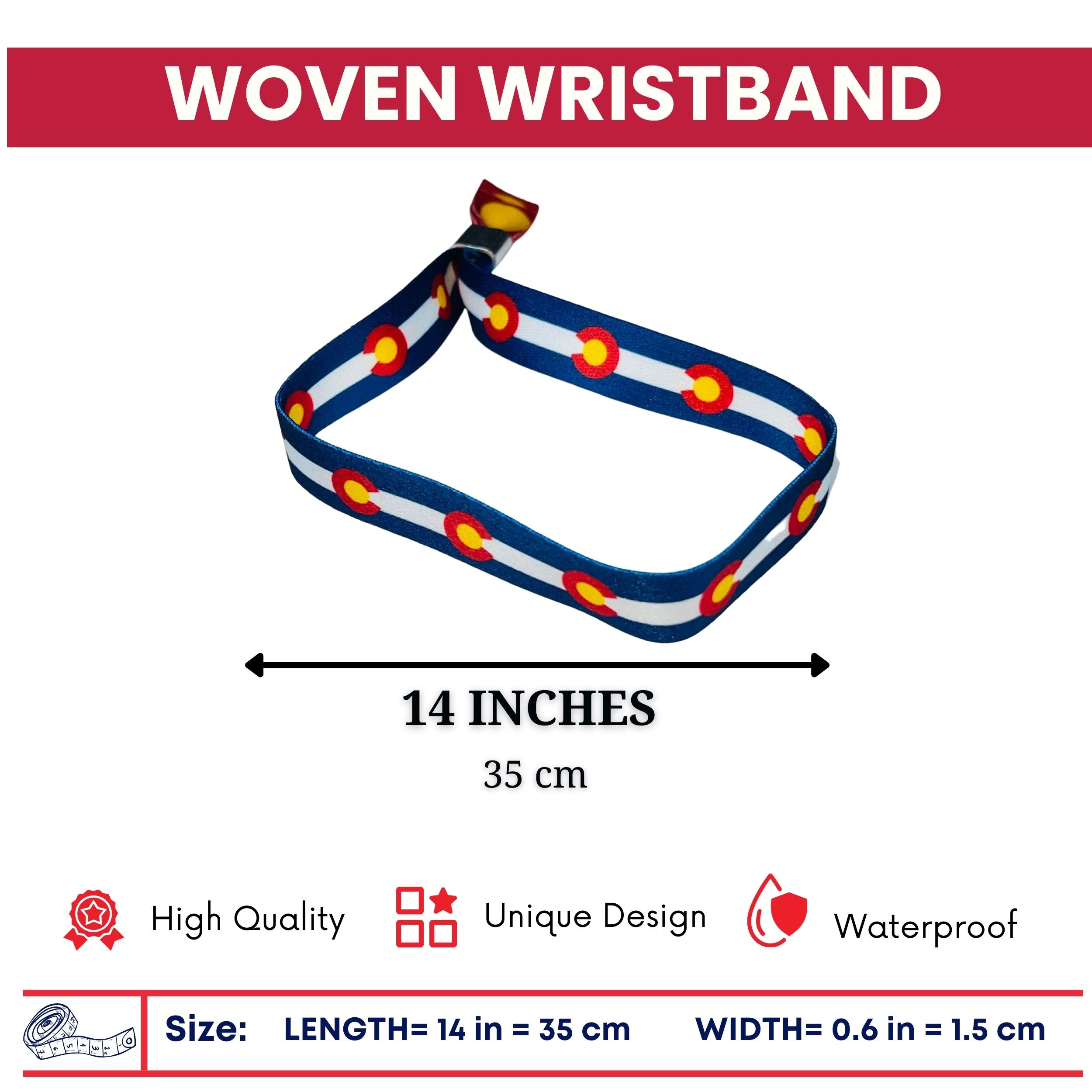 Woven Wristband – State Flag Colorado – USA – P1907
