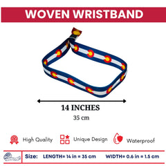 Woven Wristband – State Flag Colorado – USA – P1907