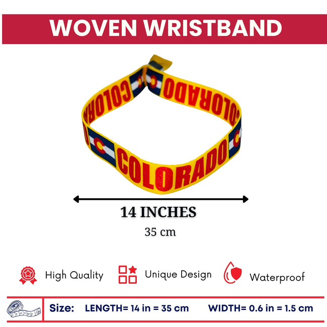 Woven Wristband – State Flag Colorado – USA – P1908