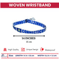 Woven Wristband – State Flag Connecticut – USA – P1910