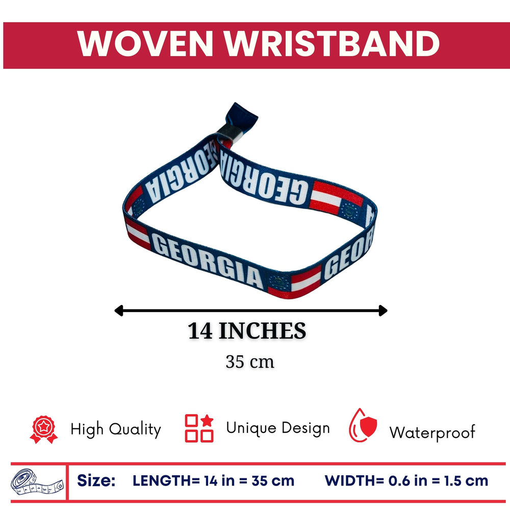 Woven Wristband - State Flag Georgia – USA – P1916