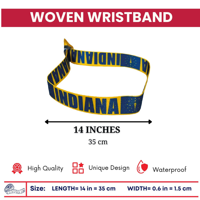 Woven Wristband - State Flag Indiana – USA – P1928