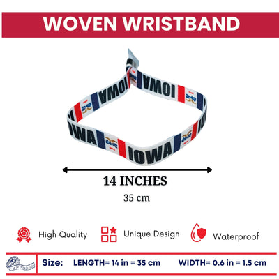 Woven Wristband – State Flag Iowa – USA – P1930