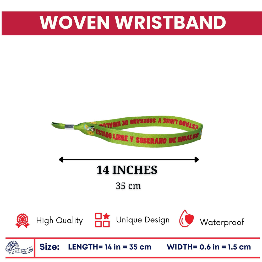 Woven Wristband - Shield of Estado Libre y Soberano of Hidalgo - Mexico - P2621