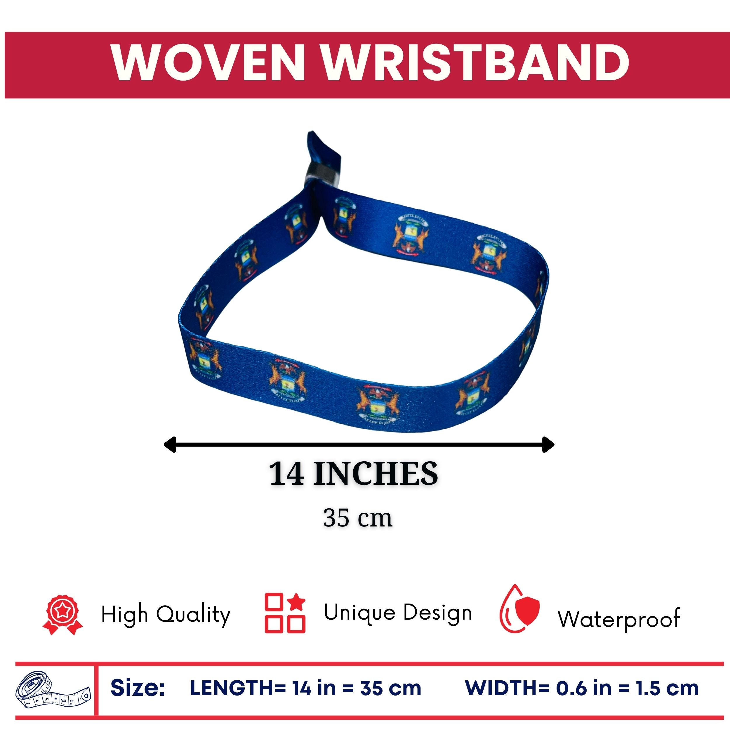 Woven Wristband - State Flag Maine – USA – P1919