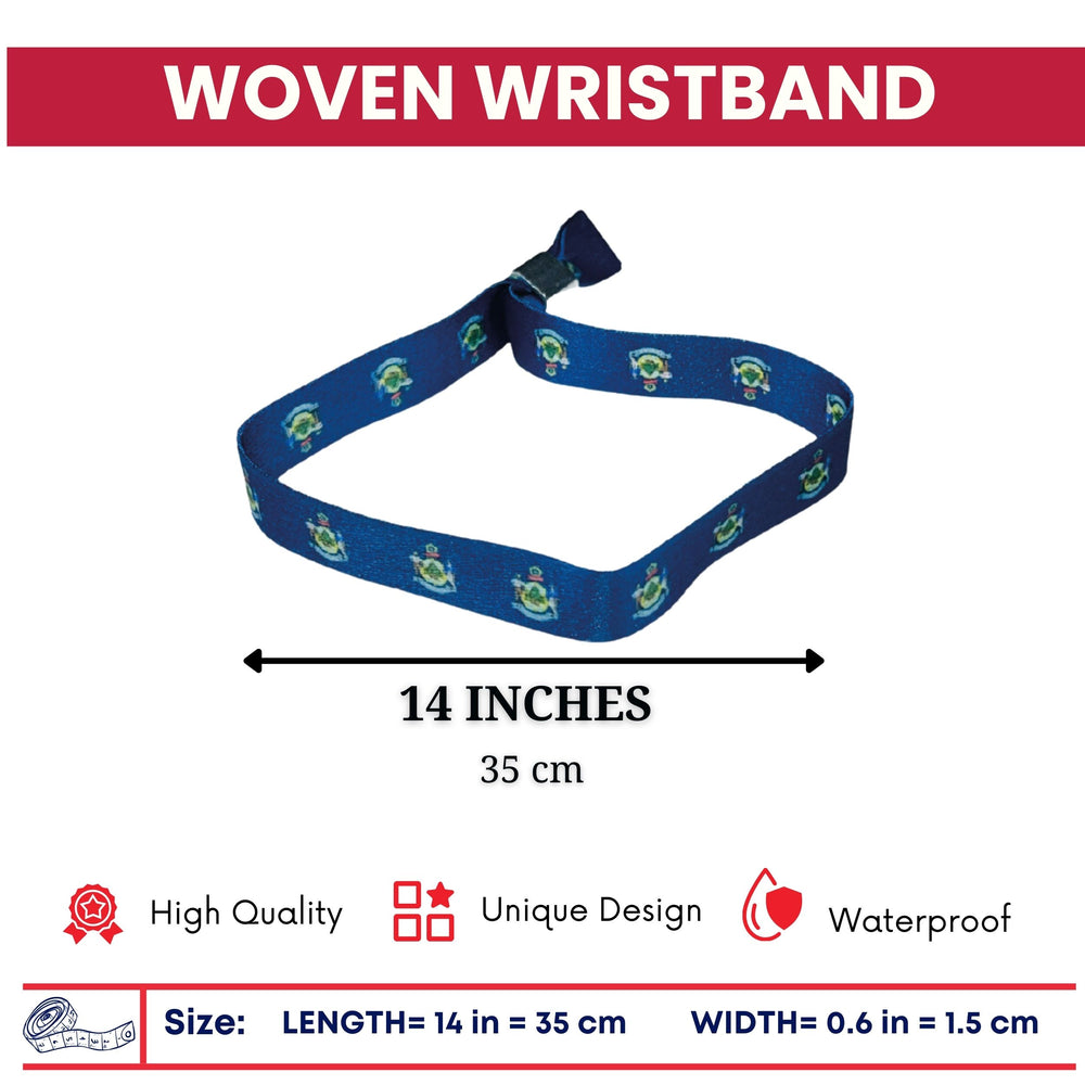 Woven Wristband – State Flag Maine – USA – P1920