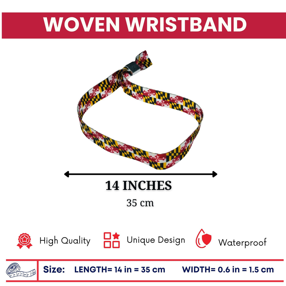 Woven Wristband – State Flag Maryland – USA – P1922
