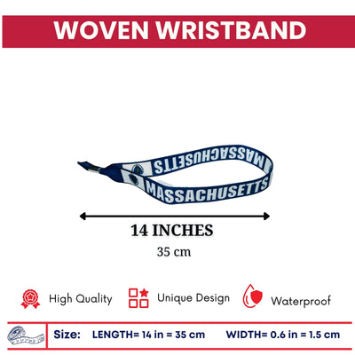 Woven Wristband - State Flag Massachusetts – USA – P1918